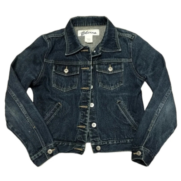 Express Bleus Vintage Denim Jean Jacket size Small S - Picture 1 of 5
